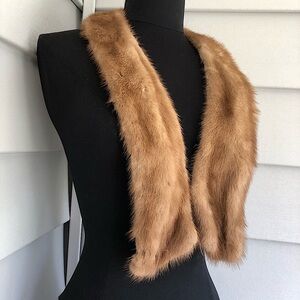 VINTAGE Tanned Mink Fur Neck Wrap